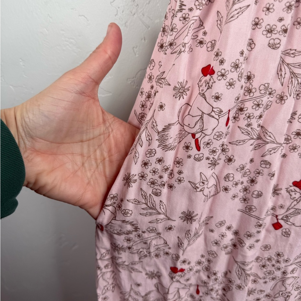 Her Universe Kiki’s Delivery Service Floral Button Front Dress Women’s XL Pink - Picture 6 of 8